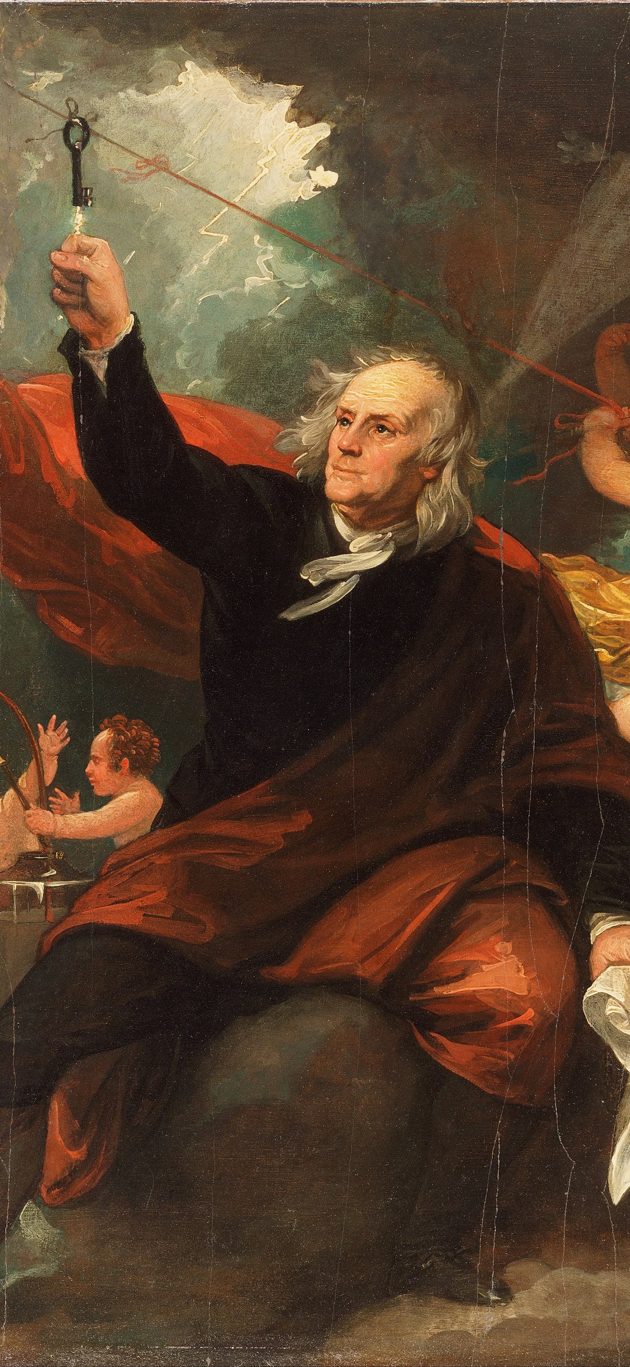 Benjamin Franklin Drawing Electricity wallpaper preview